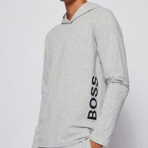 Boss Hugo Cotton Long Sleeve Hooded Shirt NWT